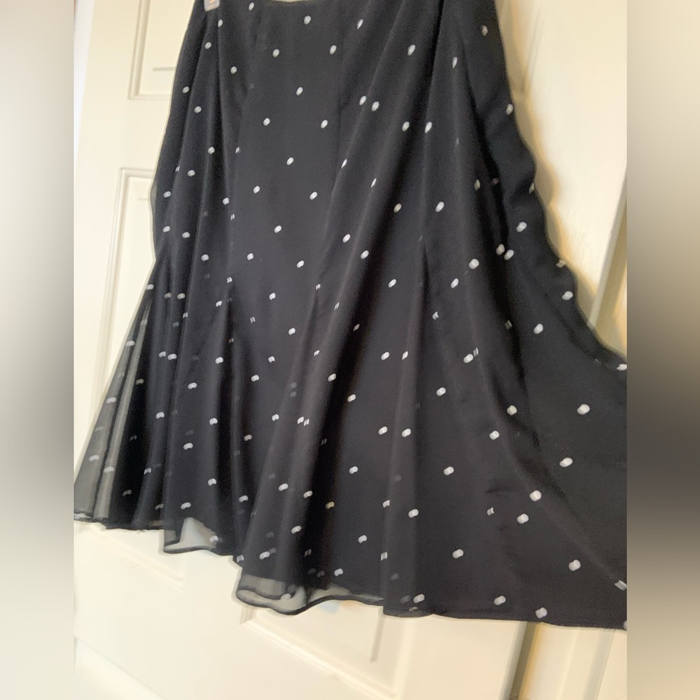Charter Club Black with white polka dots skirt size 20 - Picture 2 of 7